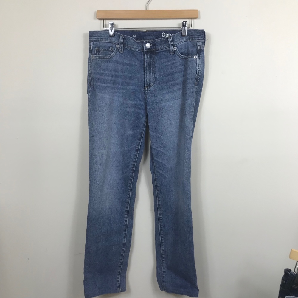 GAP Medium Blue Straight Leg Jeans